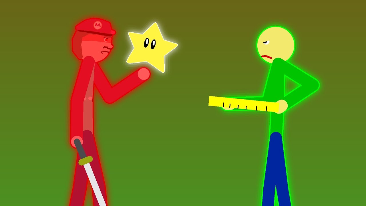 Devil Mario(Power Star) Vs Baldi(Baldi's Basics).