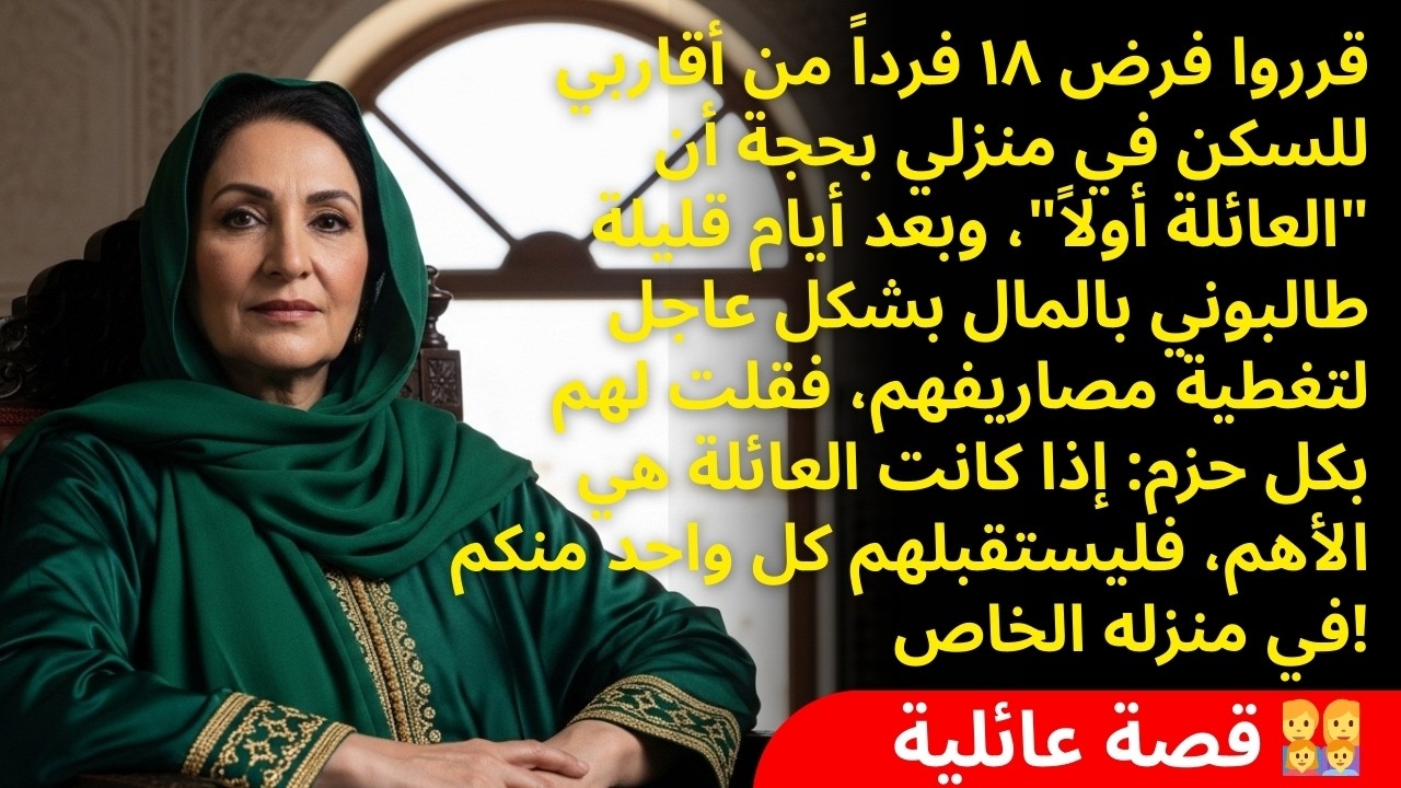 كنتي عزمت إخوانها و18 من قرايبها يقعدوا عندنا أسبوع؟ قلت لها ممتاز.. وحجزت كروز وتركت لها البيت!