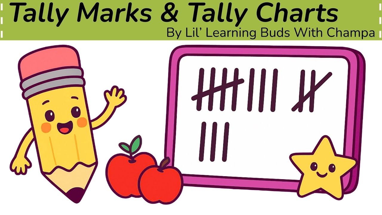 🟢 Tally Marks & How to create Tally Charts for KIDS - EASY Math Lesson  ✅ #mathforkids