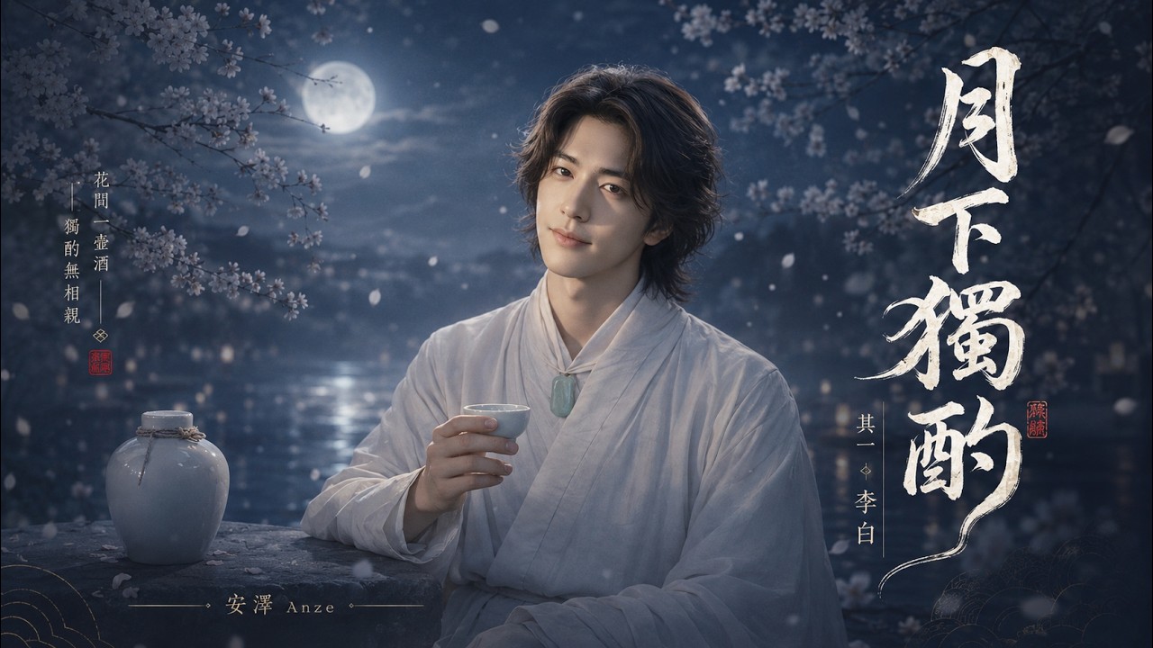 《月下獨酌 其一》李白原詩｜古今對飲・國潮吟唱版｜安澤重新編曲