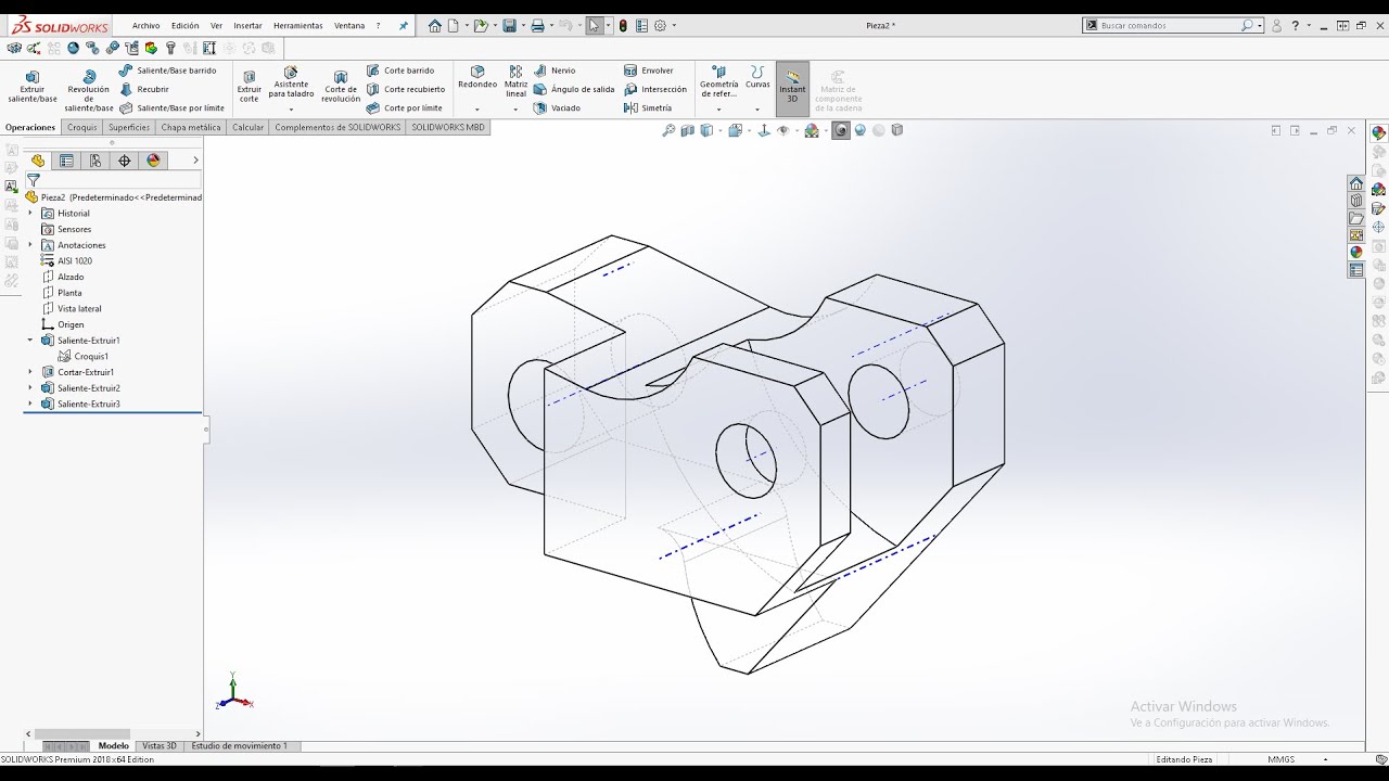 Palanca de rodillo en SOLIDWORKS 2018