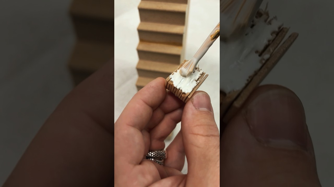 Staircase transformation 🌟 #miniature #dollhouse #diy