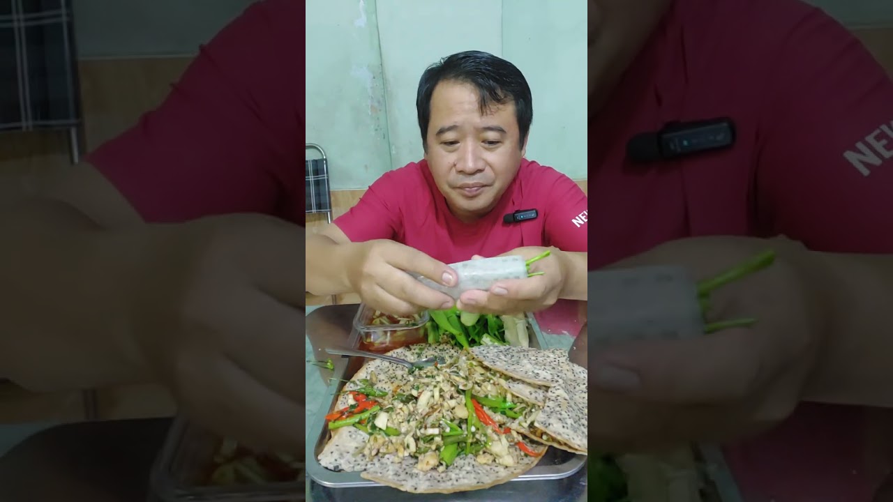 Cá phi lê xào rau bánh tráng nướng. @giangtranvlog9861 .