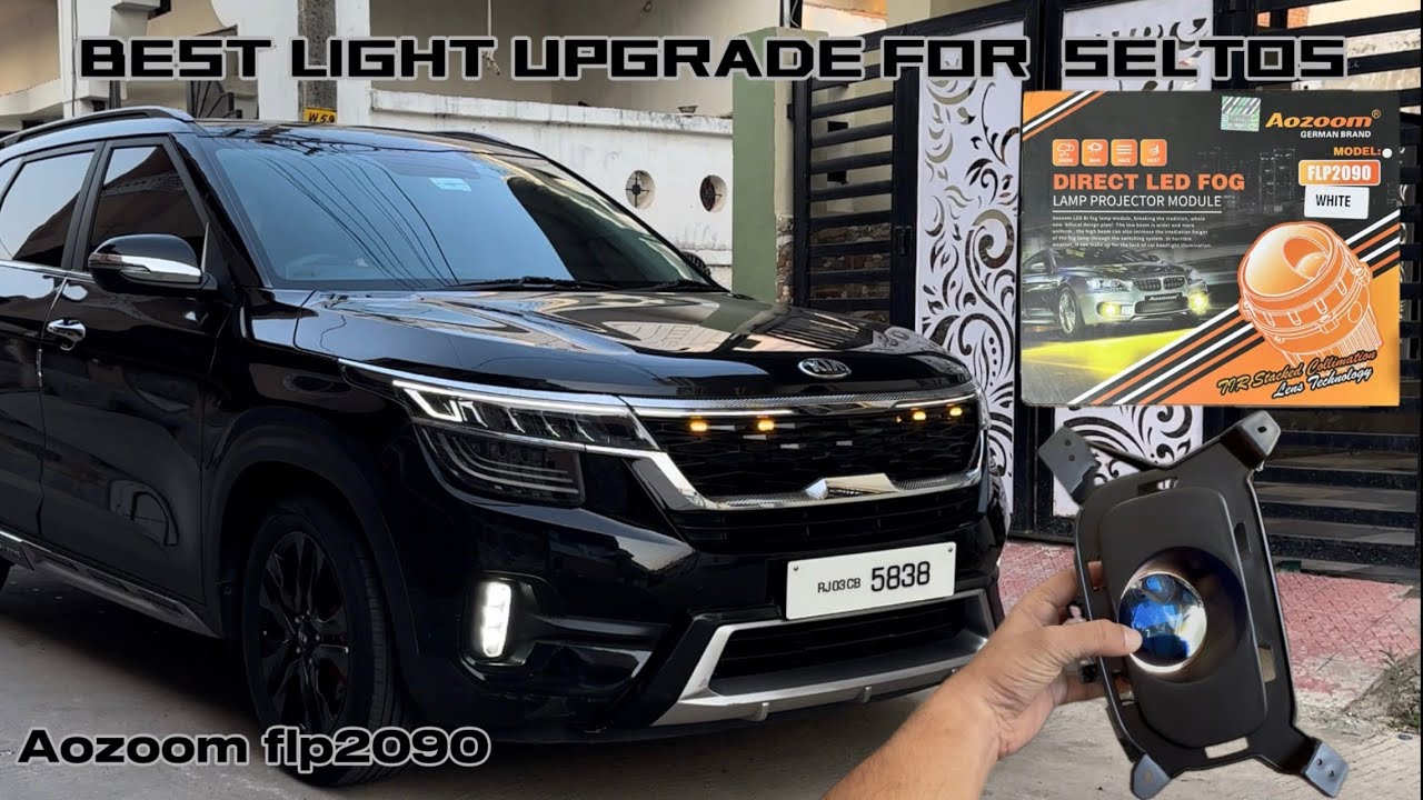 Kia Seltos Headlight Upgrade | Aozoom FLP2090 | Brightest projector fog lamps