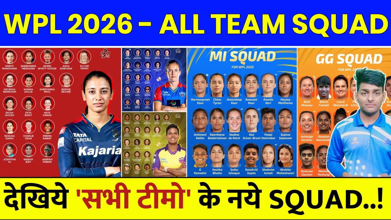 WPL 2026 All Team Squad After WPL Auction 2026 | WPL 2026 Squad of All Teams | WPL Squad 2026