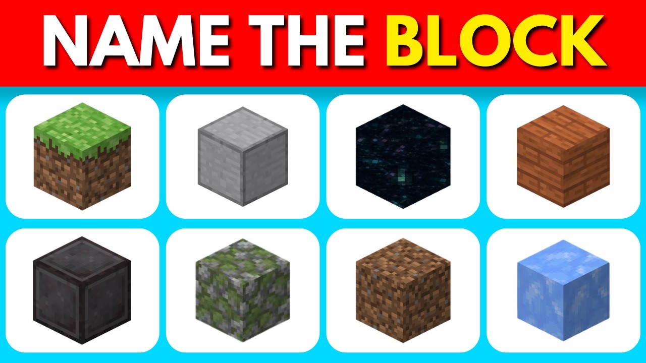 Guess the Minecraft Block! (Easy to Impossible)