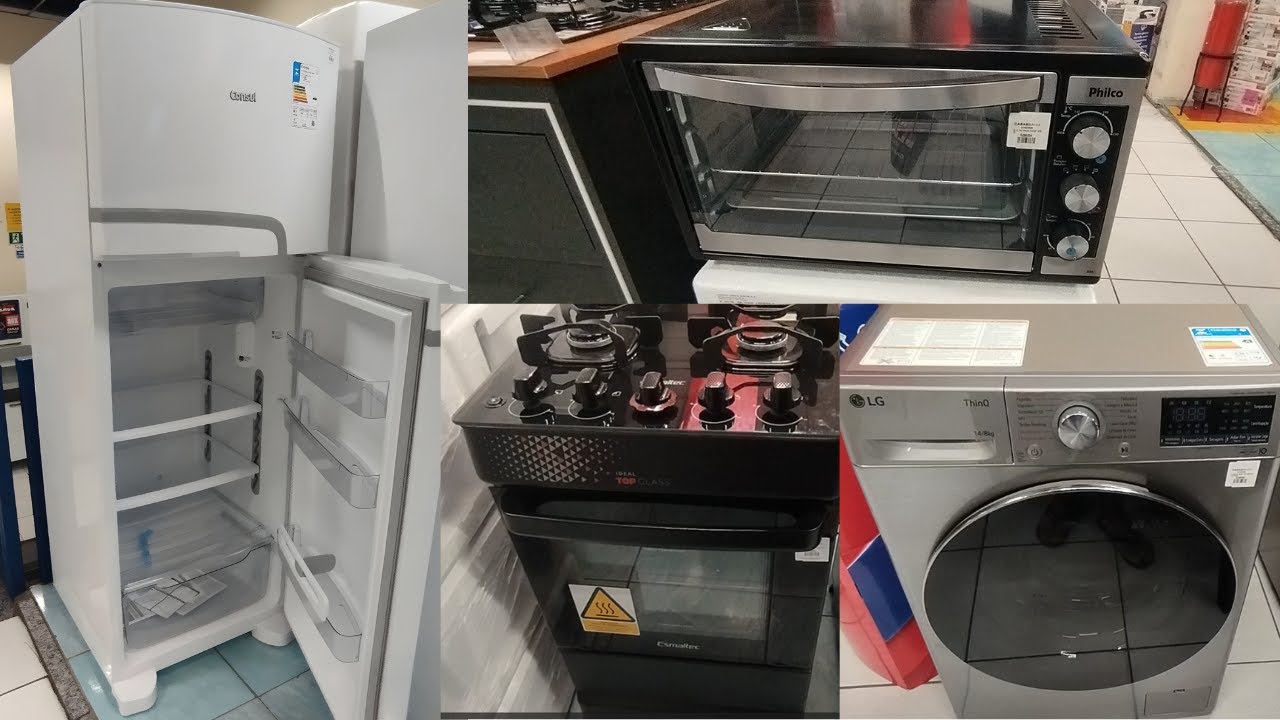 GELADEIRA FOGÃO LAVA E SECA FORNO ELÉTRICO - ELETRODOMESTICO PARA SUA COZINHA E LAVANDERIA