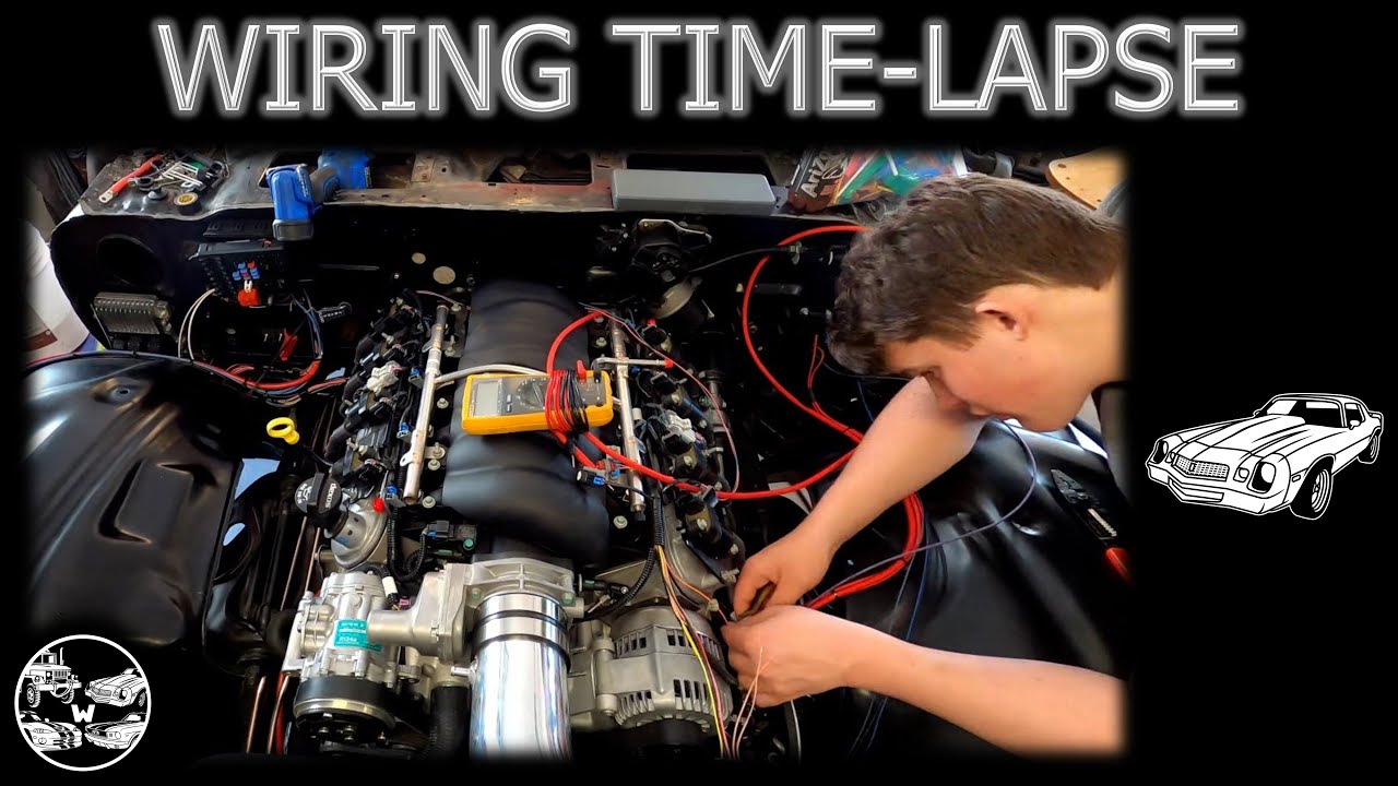 LS Swap 20 - Wiring A 1980 Camaro In 10 Minutes (Time-Lapse)