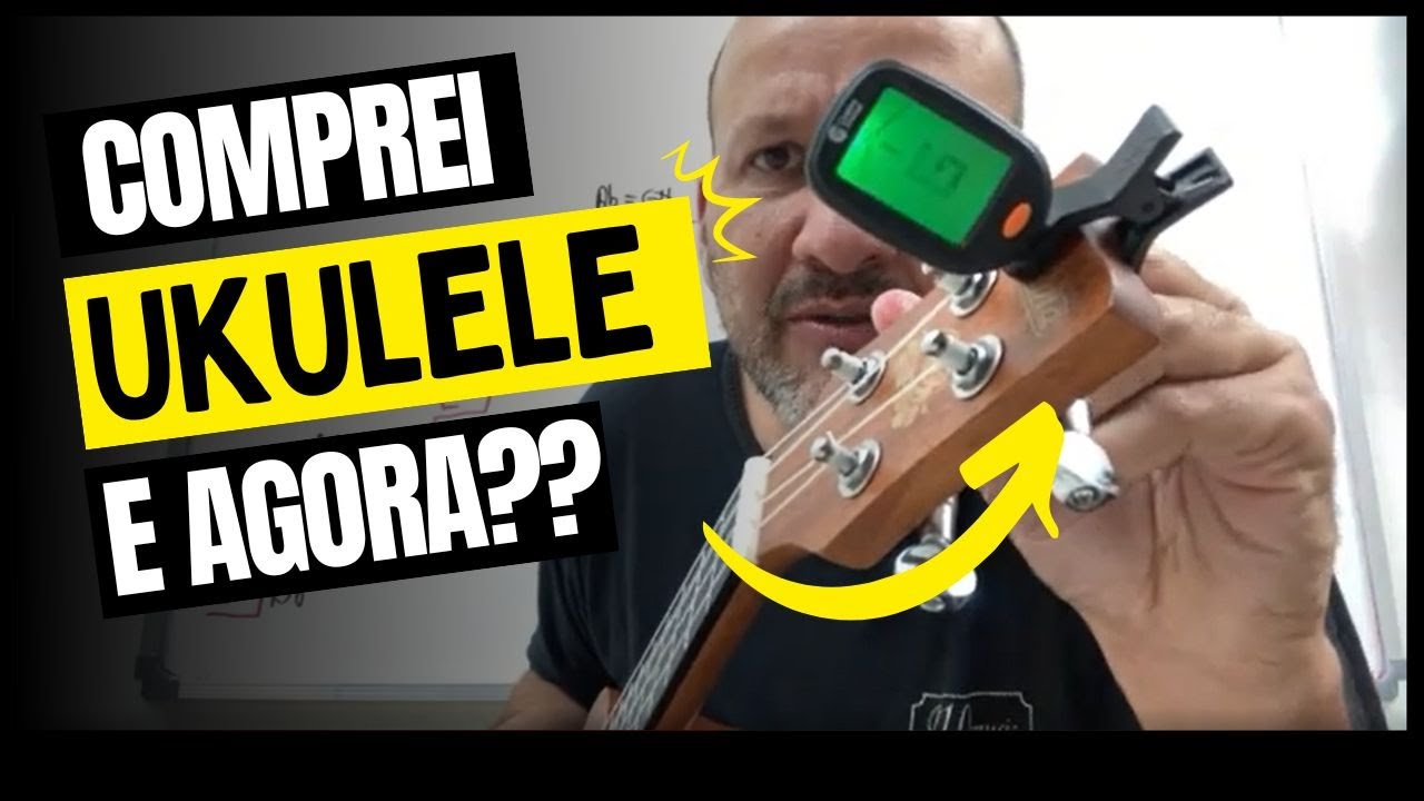 Aprenda usar o afinador digital para afinar ukulele violão guitarra baixo cavaquinho 