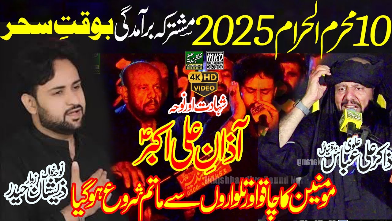 Azaan e Ali Akbar Zakir Ali Abbas Alvi With Zeeshan Haider 10 Muharram Shab e Ashure | MKD