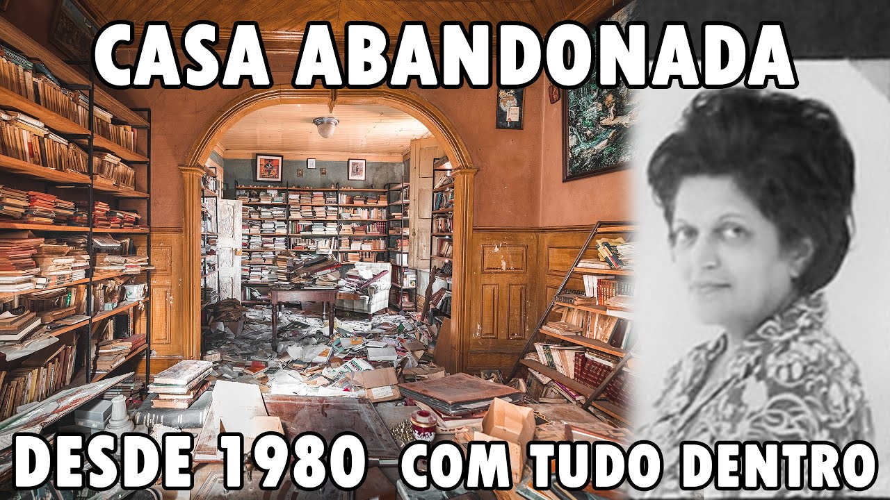 ANTIGA CASA ABANDONADA COM MILHARES DE LIVROS NO INTERIOR, DE UM CASAL DE VIAJANTES - URBEX