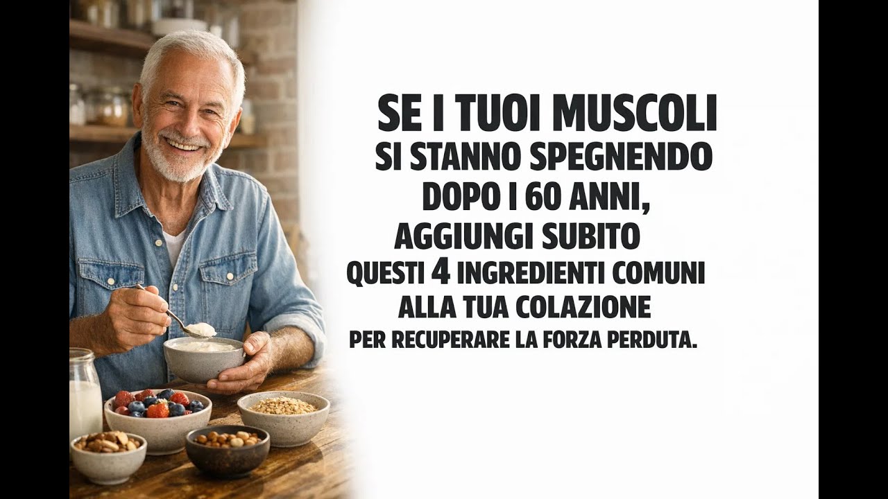 I tuoi muscoli spariscono dopo i 60 anni? Ferma questo nemico silenzioso con 4 ingredienti comuni