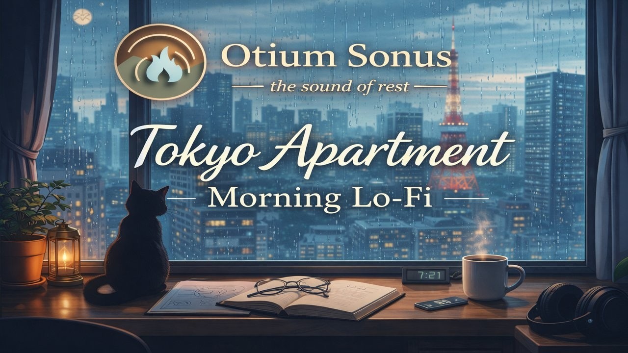 Productive Morning in a Tokyo Apartment 🌧️ | Lofi Piano & Rain | 3 Hours Study Music