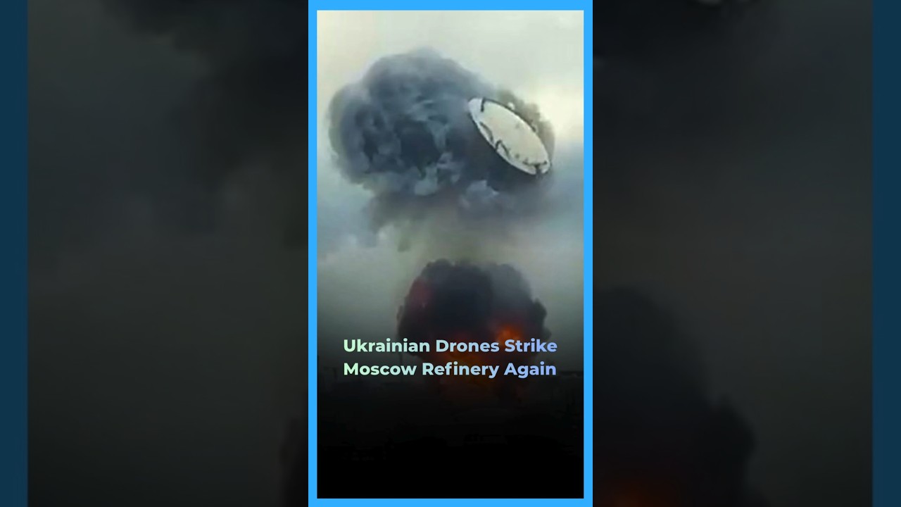 Massive Ukrainian Drone Strike Hits Moscow&rsquo;s Oil Refinery | Flames & Smoke in Capital