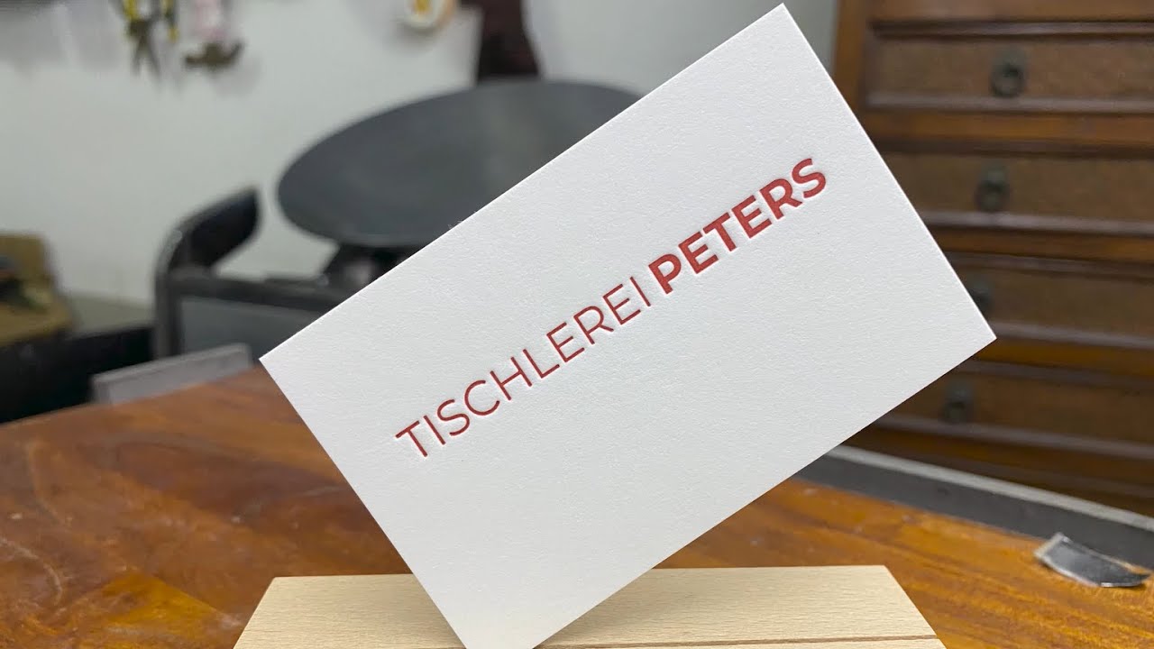 letterpress business card