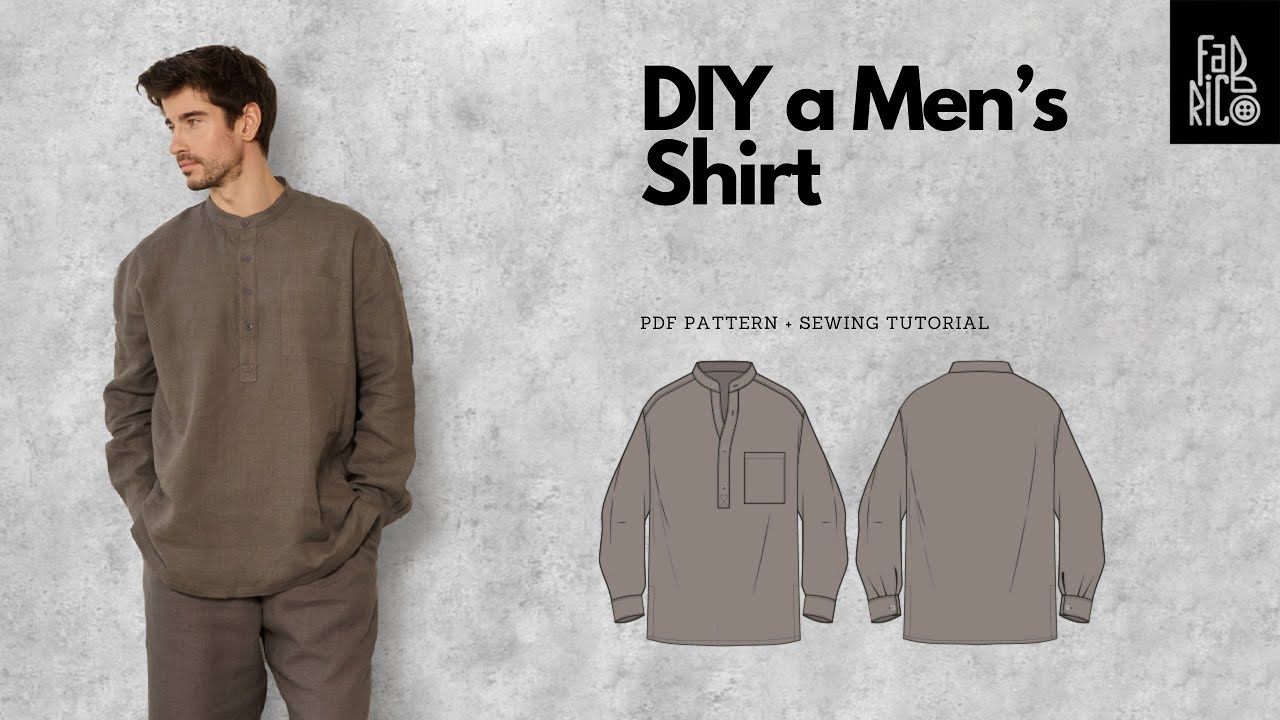 DIY a Men's Shirt | How To Make a Linen Shirt | Easy DIY Step By Step Tutorial | Handmade Shirt
