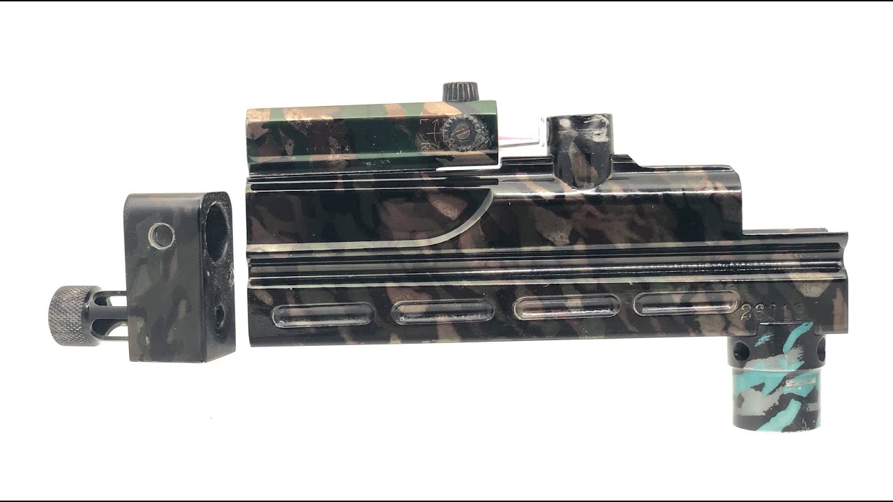 Custom Bob Long Signature Series Autococker Paintball Gun Body Disassembled to Show Armson Sight Cut