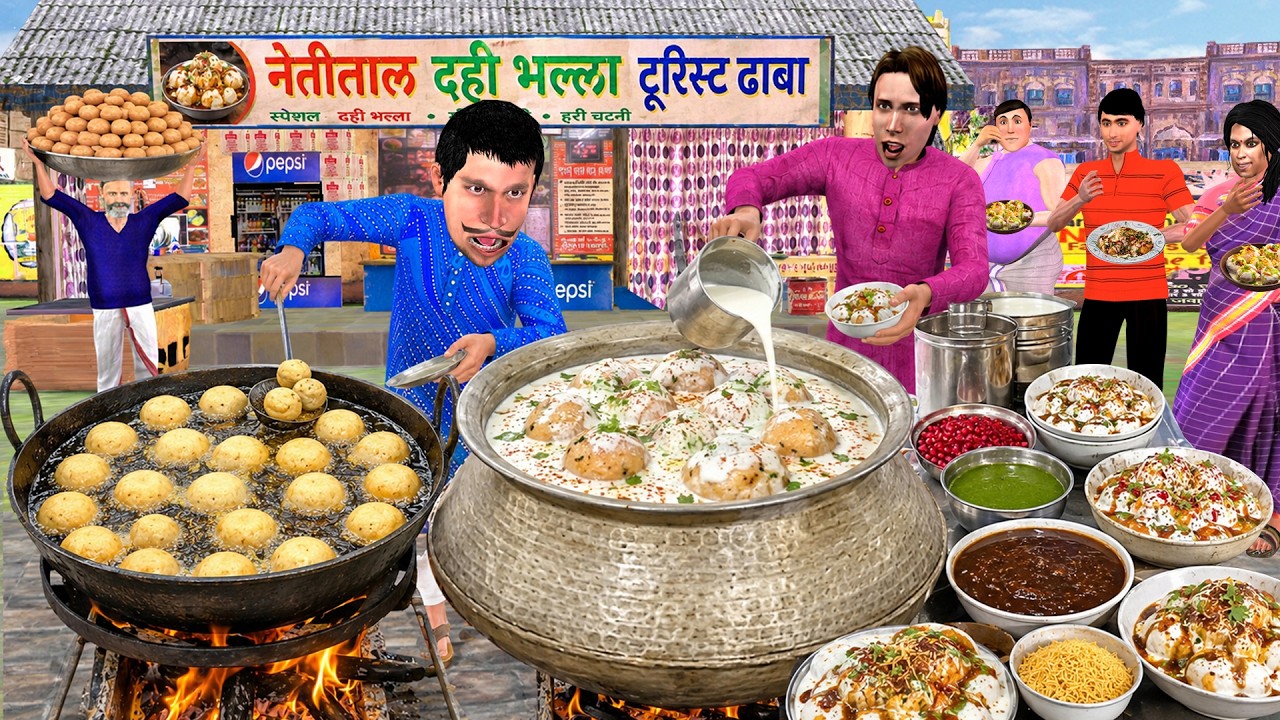 Dahi Bhalla Wala | Soft Dahi Vada Street Food | Comedy Hindi Kahaniya