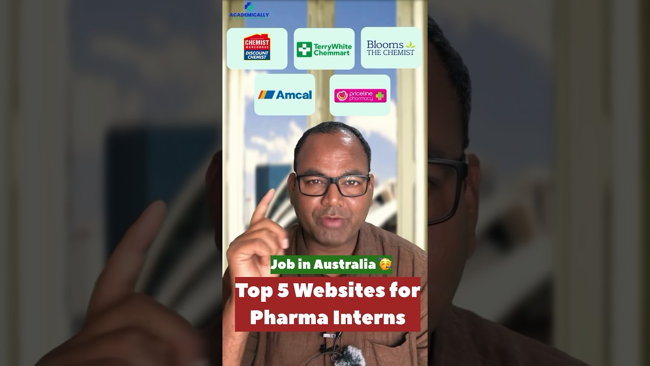 Top 5 Websites for Pharmacy Intern Job in Australia #Shorts #Pharmacist #Australia