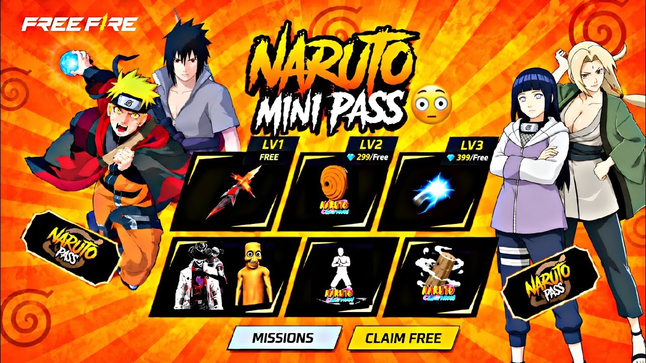 Naruto Mini Pass Event Confirm 🤯🥳 | Naruto Ch-1 Return Event Confirm 🔥| free fire new event