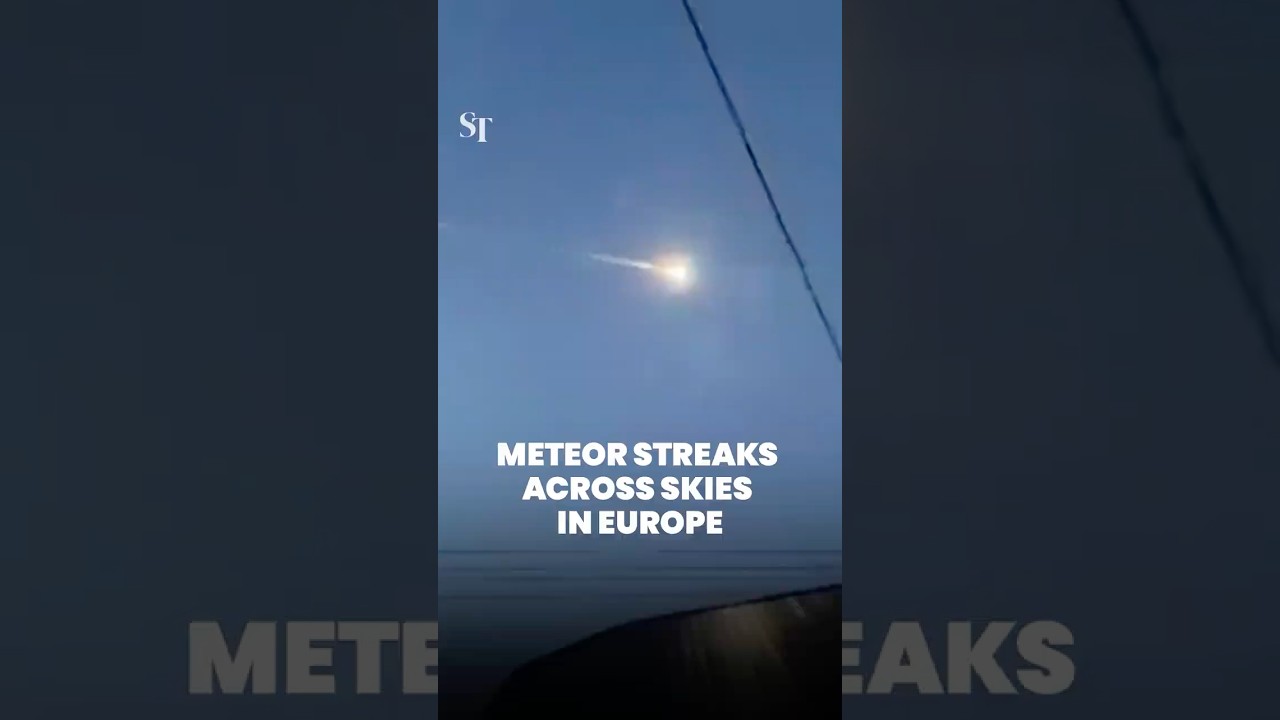 Meteor streaks across skies in Europe