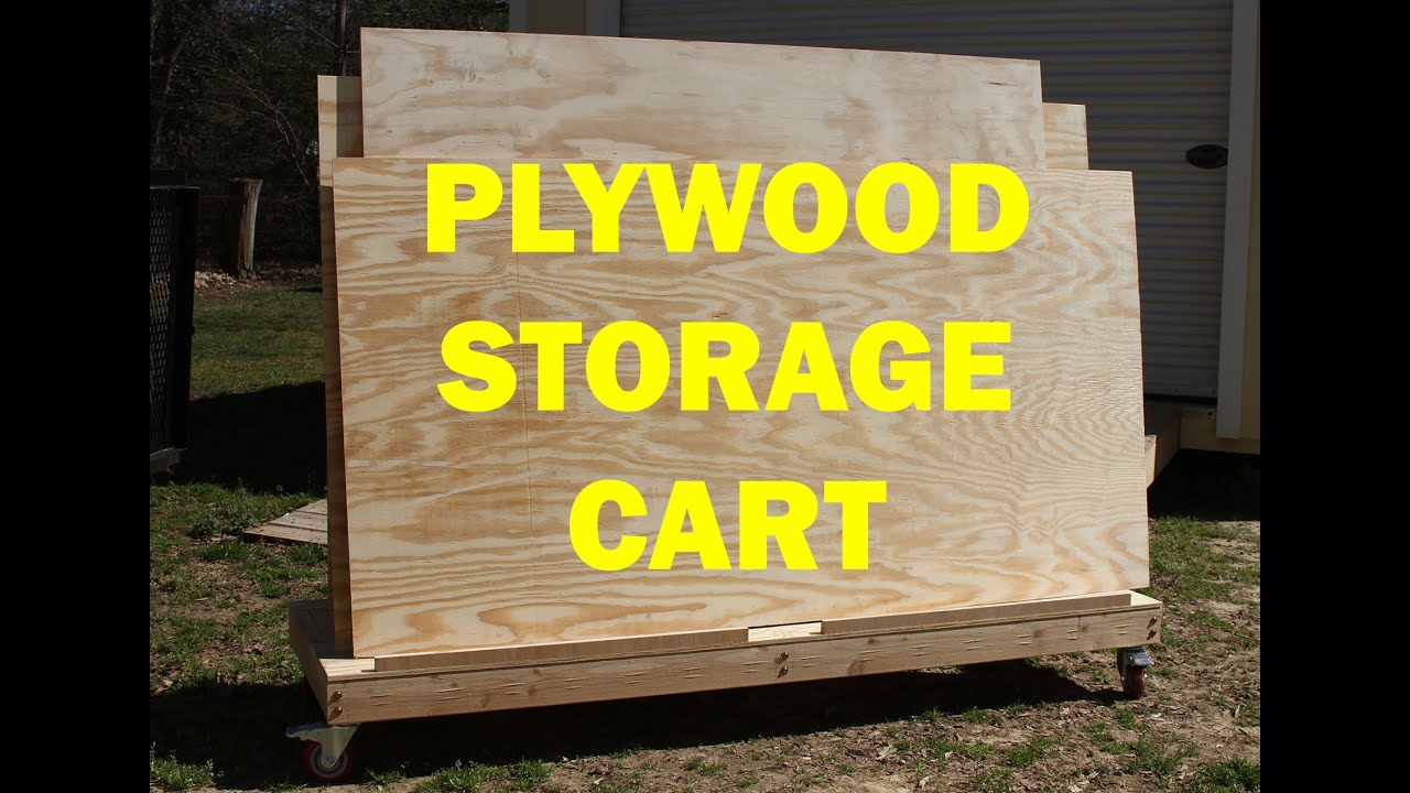MOBILE PLYWOOD STORAGE CART