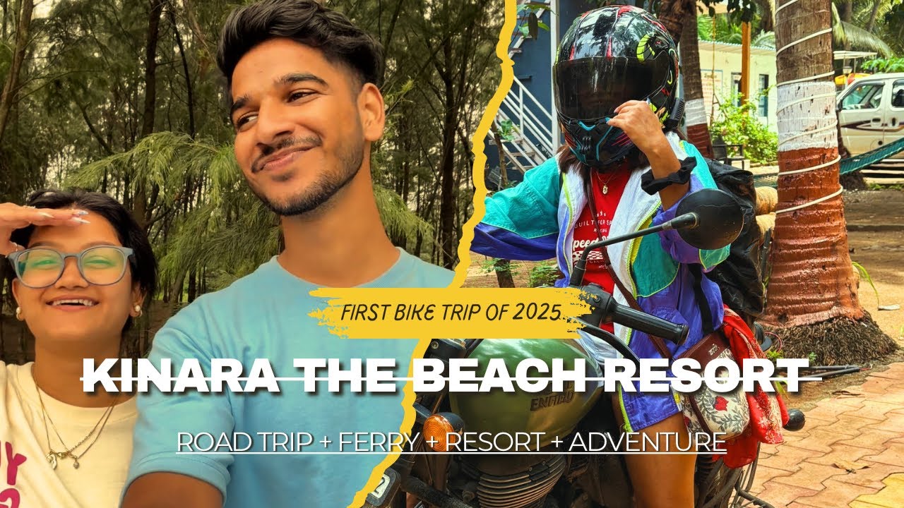 Kinara the beach resort | Mumbai to Palghar by road bike trip + ferry service and adventure vlog