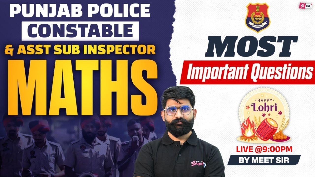 Punjab Police Constable Exam Preparation 2026 | Punjab Police Maths Classes | Top 1000+ Questions