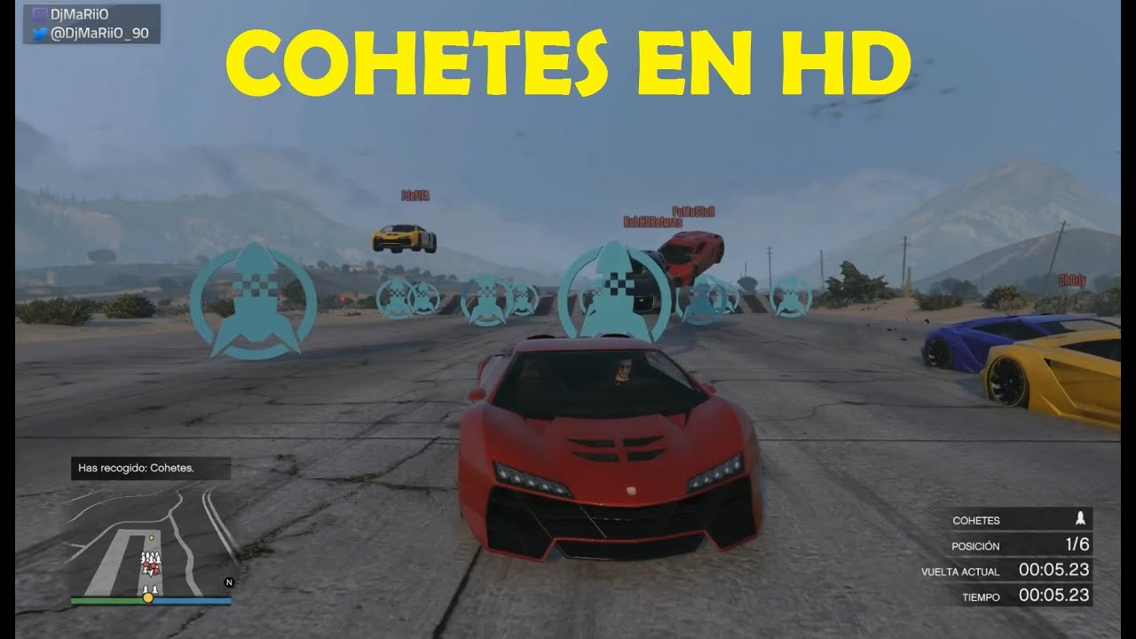 GTA 5 ONLINE | EP.61 | DIVERTIDÍSIMA CARRERA CON COHETES | DjMaRiiO