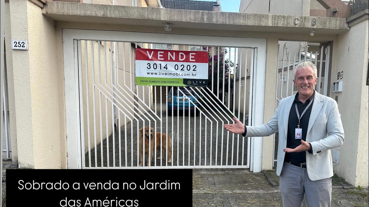 SOBRADO A VENDA NO JARDIM DAS AMERICAS 03 quartos, sendo 01 suíte master, 01 vaga de garagem!