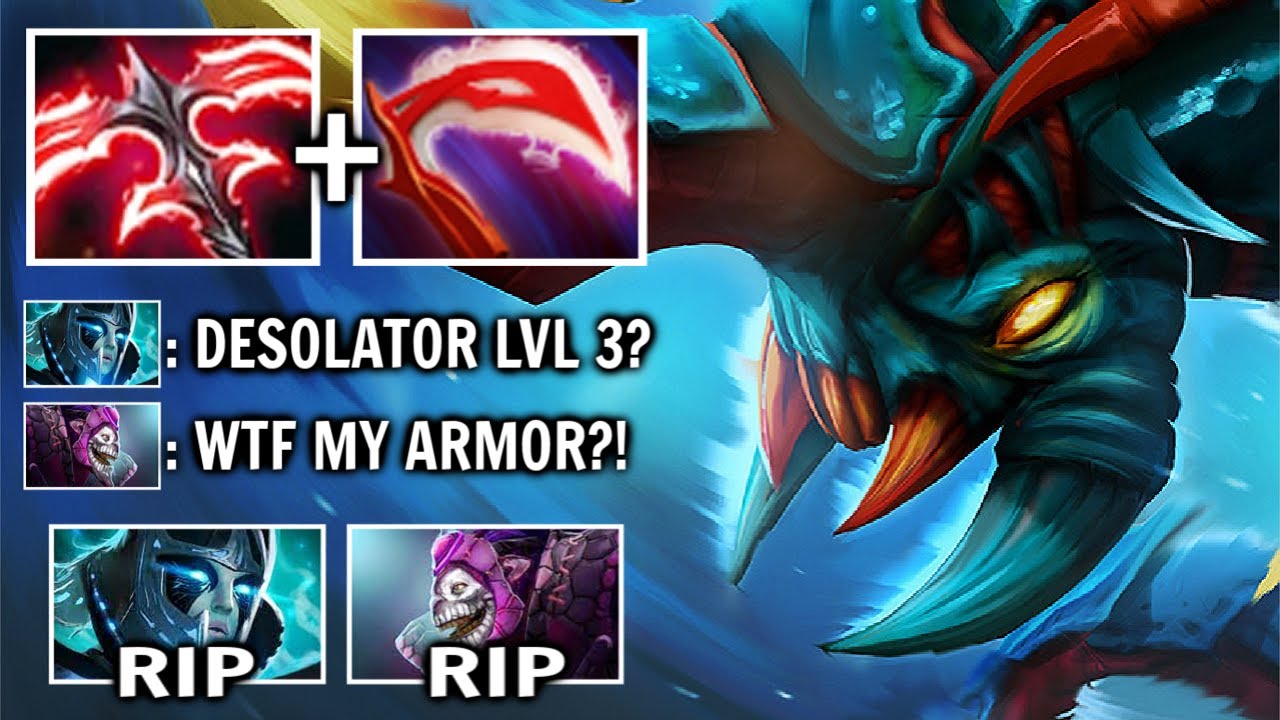 DESOLATOR LEVEL 3 Weaver vs Divine Rapier PA Imba Armor Melt Build Epic Late Game Battle WTF Dota 2