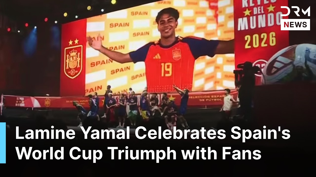 Lamine Yamal Steals the Show at Cibeles Square as Spain Celebrates World Cup Victory | AD1N