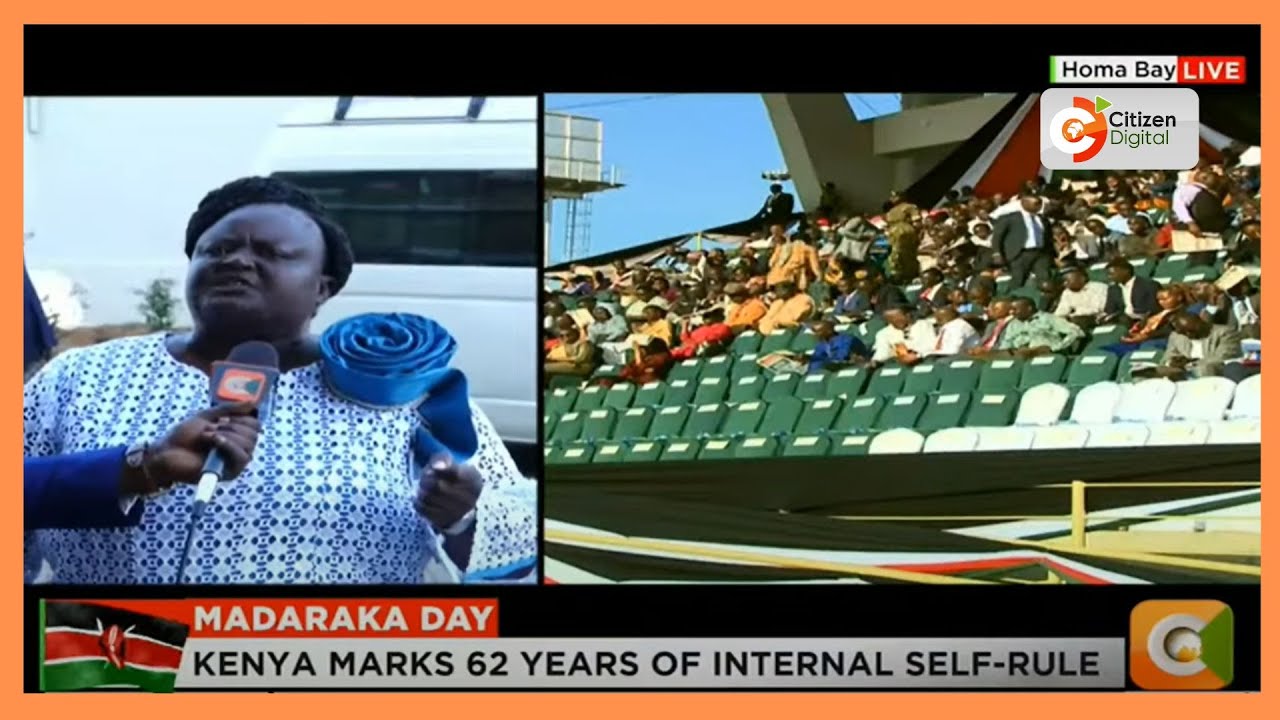 Kenyans flock Raila Odinga stadium in Homa Bay for 62nd Madaraka Day celebrations