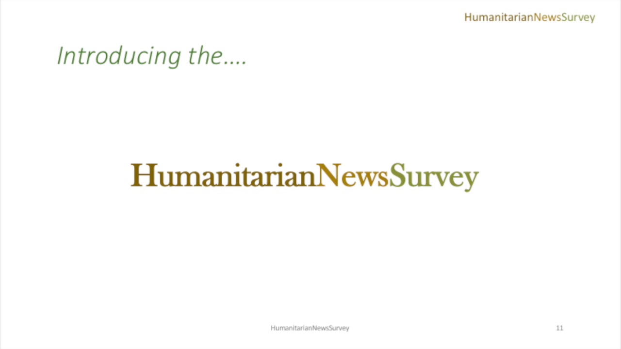 The Humanitarian News Project - An Introduction