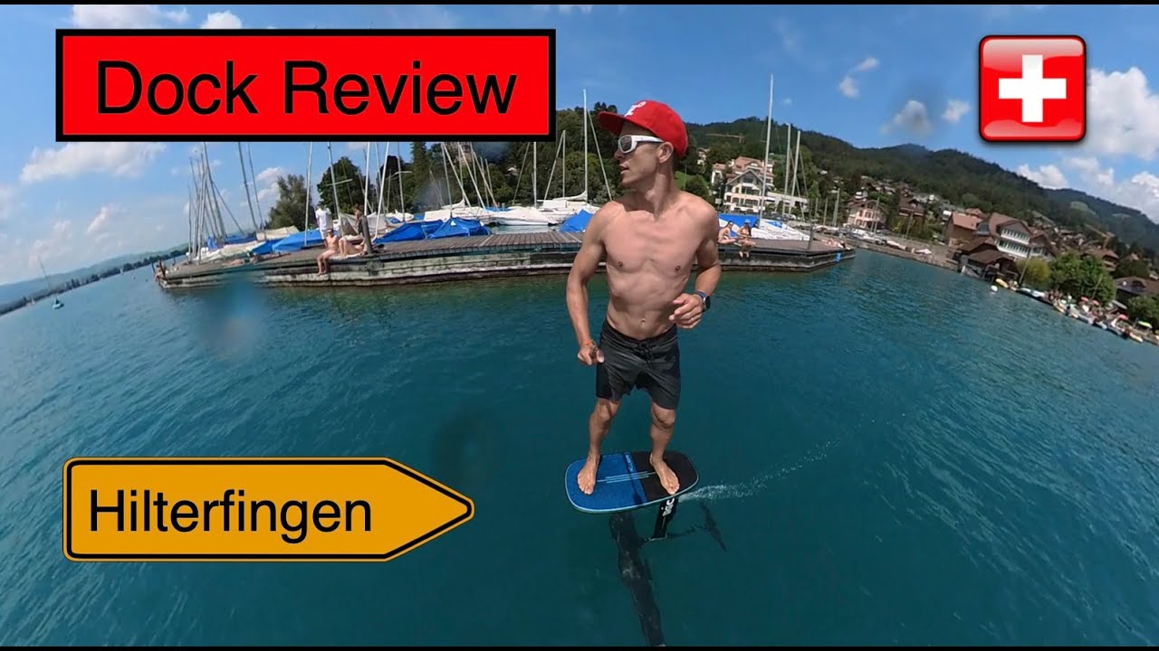 Is this the longest dock? Dock review Hilterfingen! #pumpfoil #hydrofoil #thunersee #dockstart