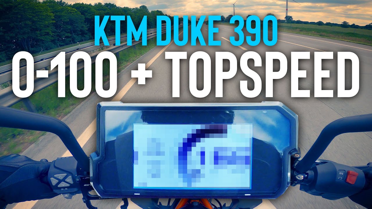 KTM DUKE 390 0-100 + Top Speed