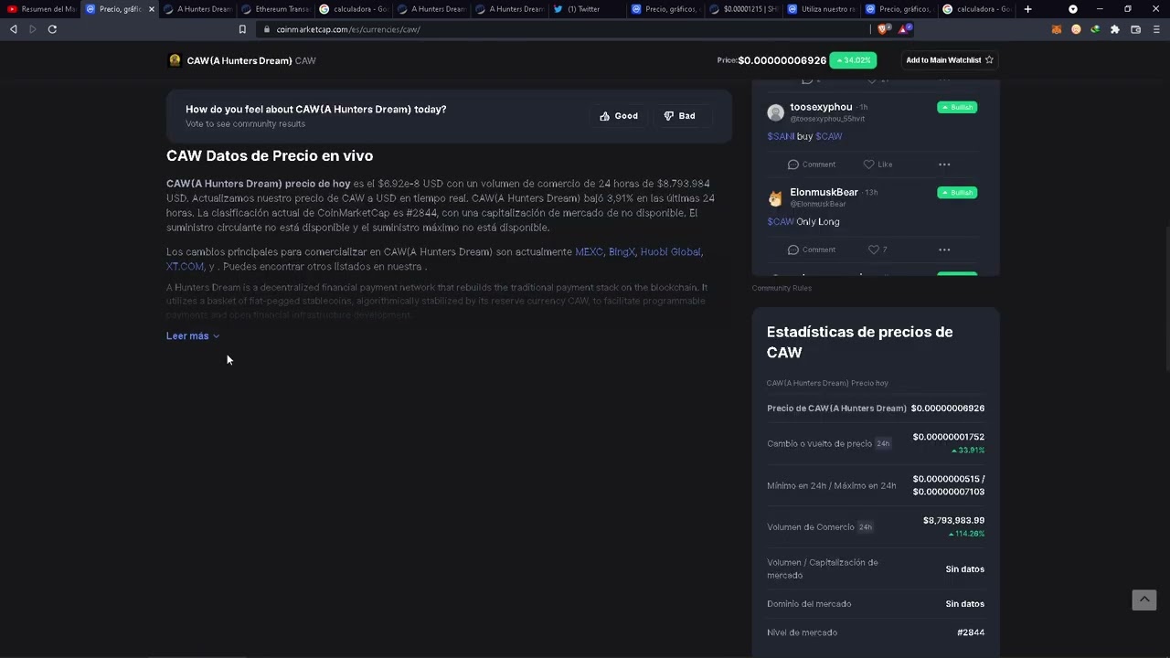 😎🤐 vitalik buterin tiene CAW(A Hunters Dream)😎🤐