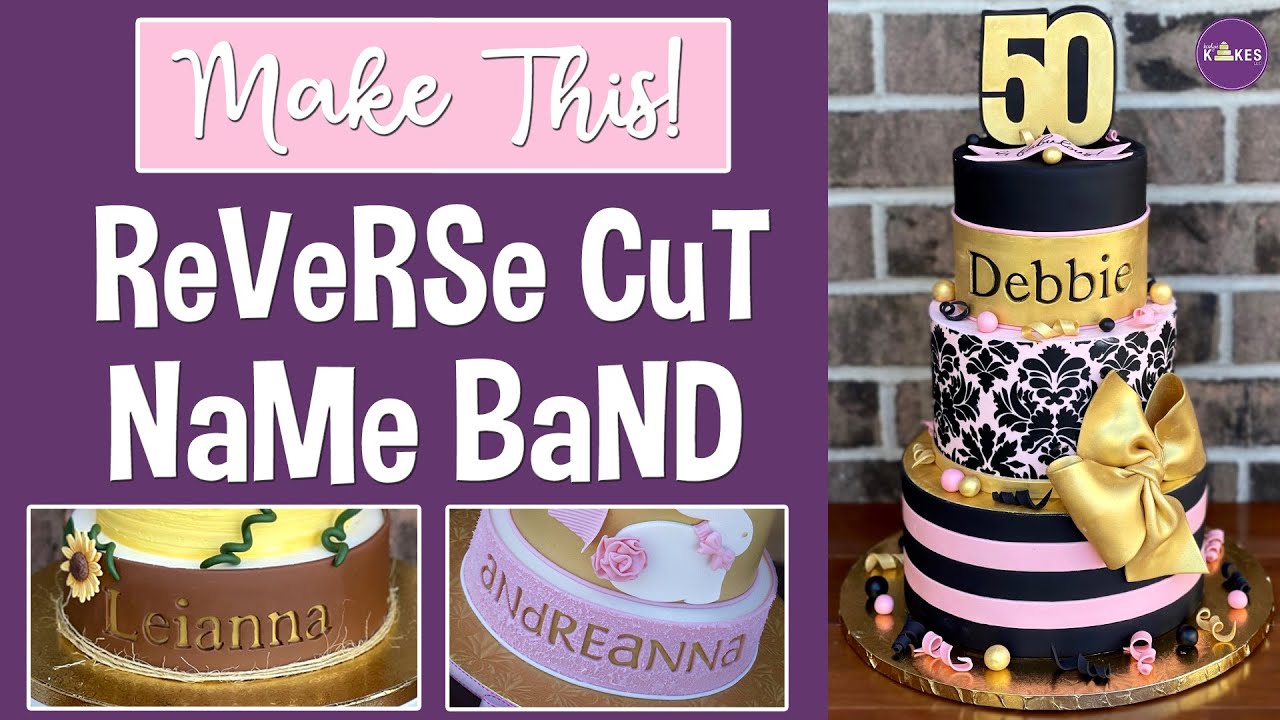 Unique Cake Decorating Idea | Reverse Cut Name!