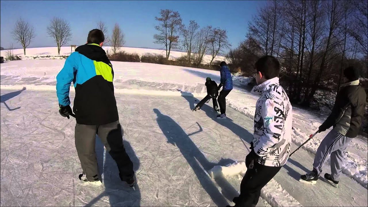Hokej na rybníku Štěpánka 7. 2. 2015 [GoPro Hero]