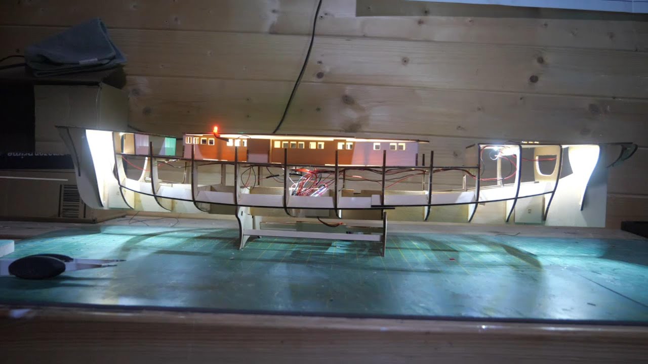 Belem Tall Ship kit by Artesania Latina,  Build Diary part 6 adding lighting, model ship build