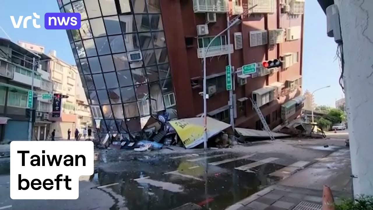 Beelden tonen kracht van zwaarste aardbeving in 25 jaar in Taiwan
