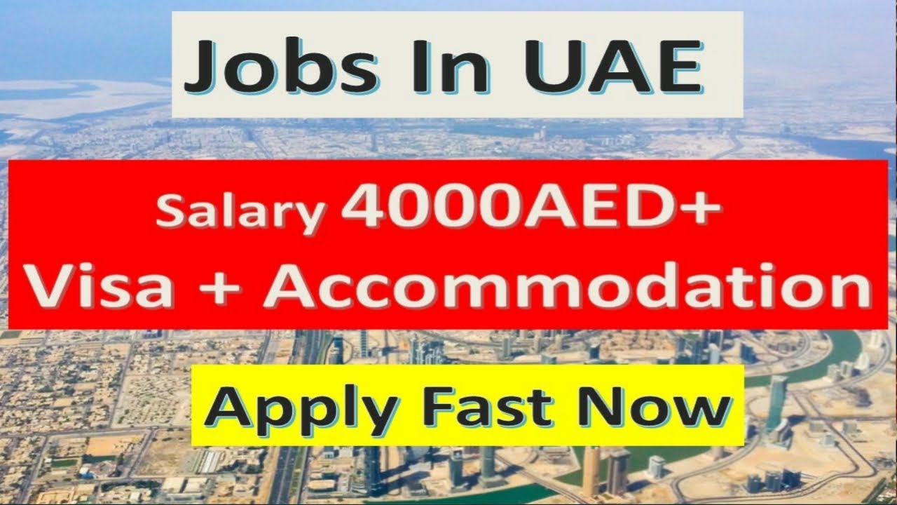 Dubai Jobs With Visa | Salary 6000AED | Jobs In UAE 2019 |