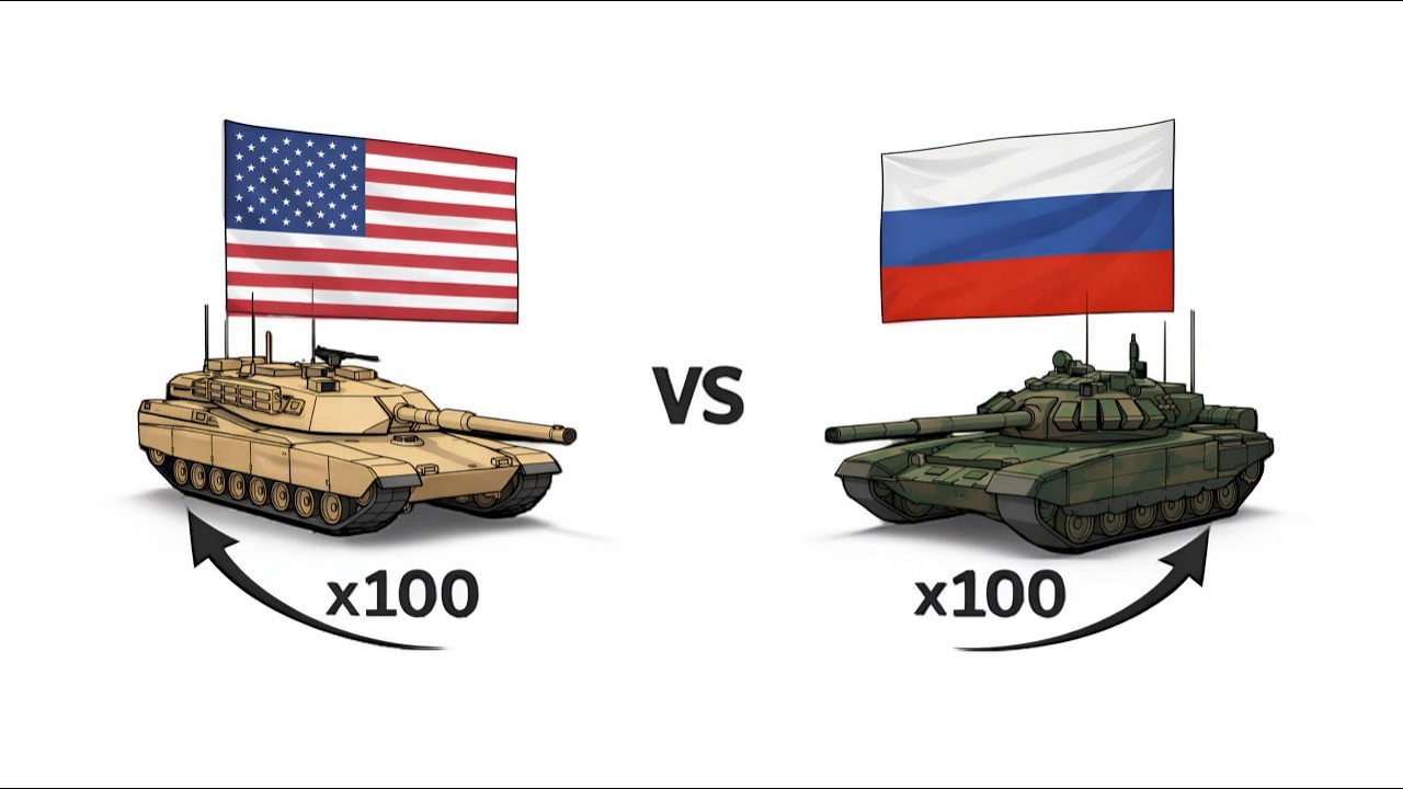 100 American Abrams vs 100 Russian T-90s: Who Survives?