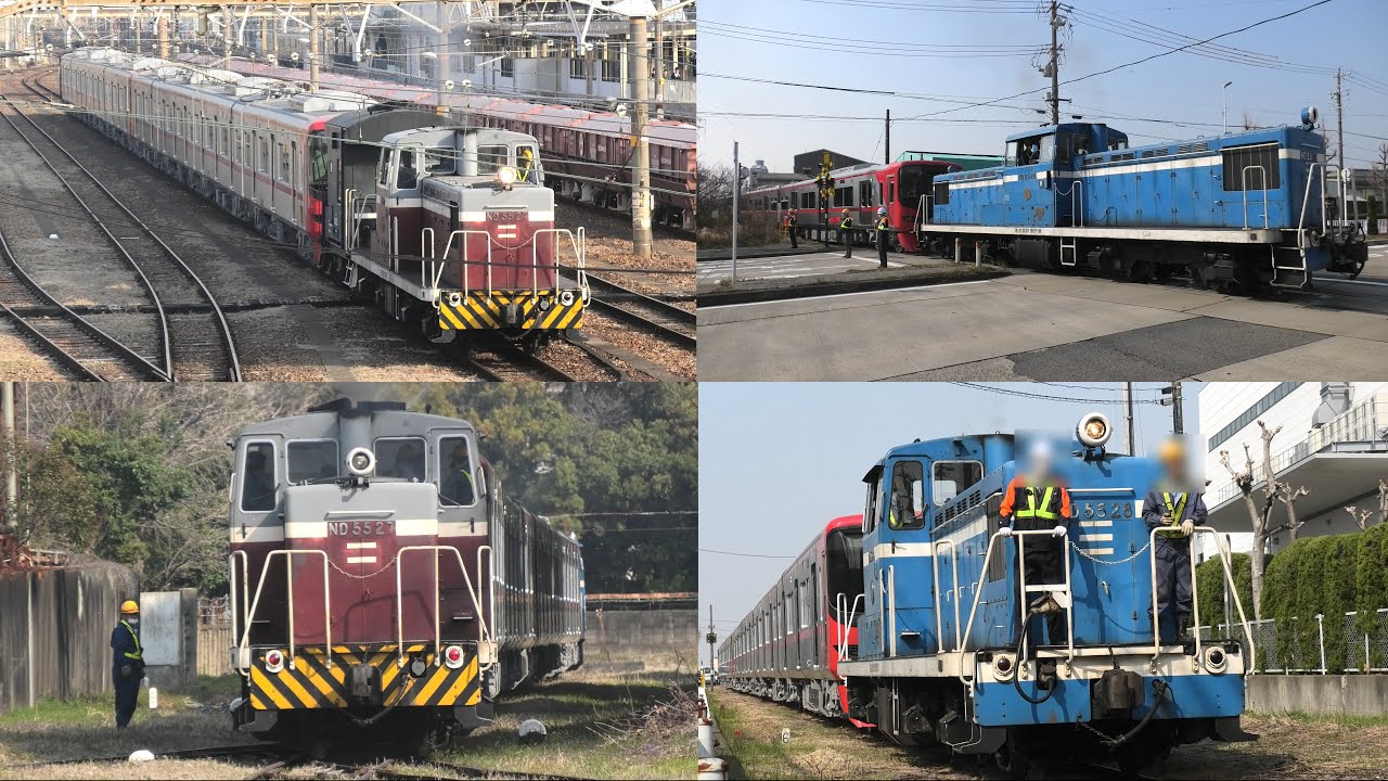 【名鉄甲種輸送】9500系9522F＋9523Fの名古屋臨海鉄道から名鉄への搬入の様子を勝手に密着してみた【2025年3月27日】