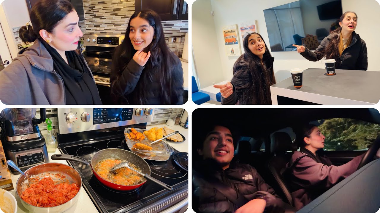 Мы застряли в машине. После долгого перерыва у нас был хороший день. Дети пошутили.