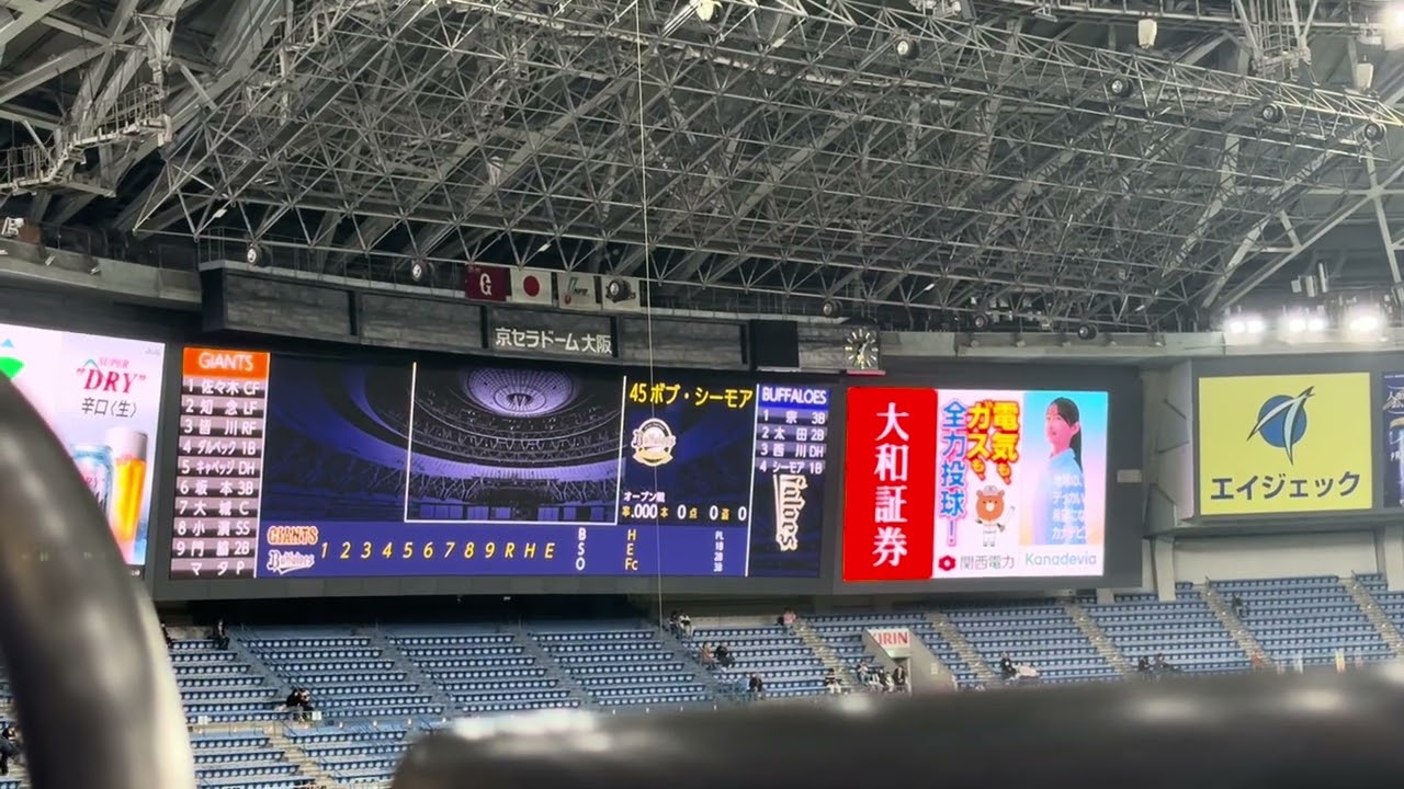 3月7日京セラオープン戦スタメン発表