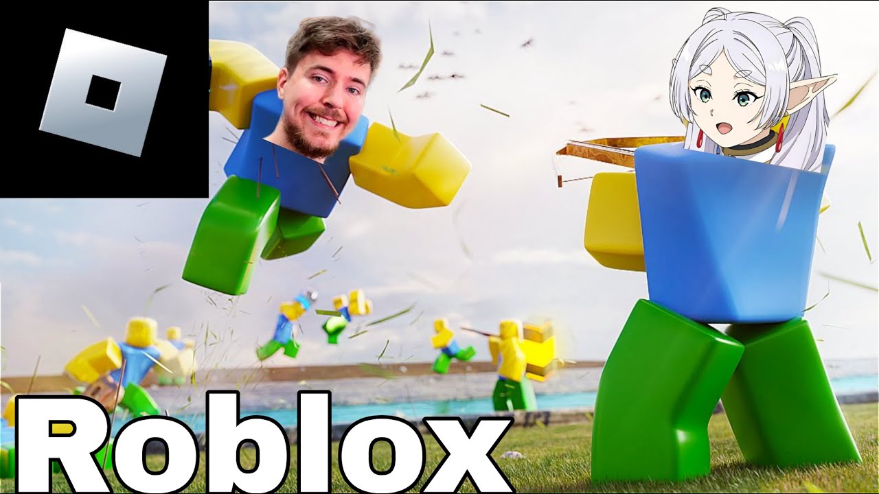 ROBLOX - MR BEAST ME FEZ JOGAR ROBLOX VALENDO 500 MIL DOLARES - ROBLOX