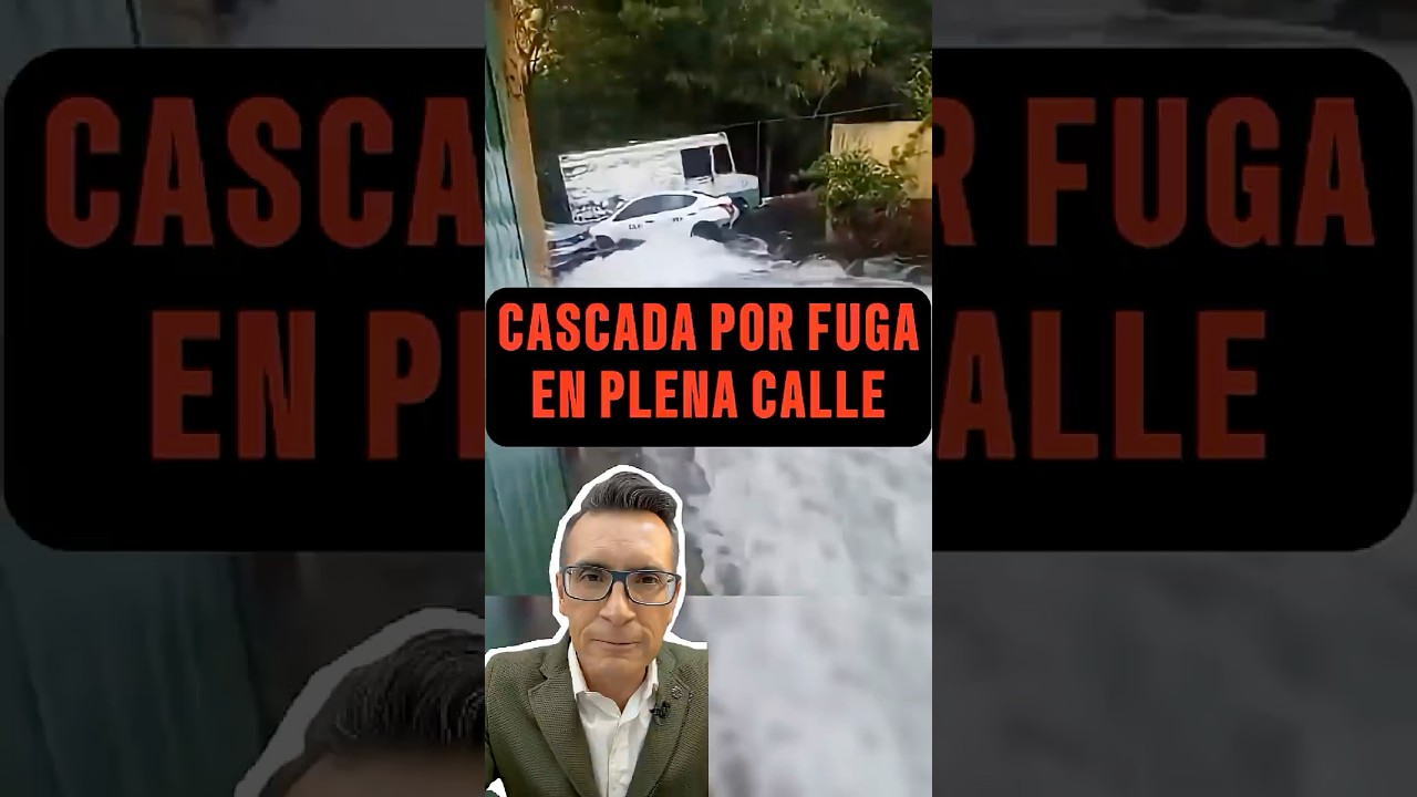 Tremenda cascada en plena calle de la CdMX #dif&iacute;cildecreer Sergio Sep&uacute;lveda #noticias