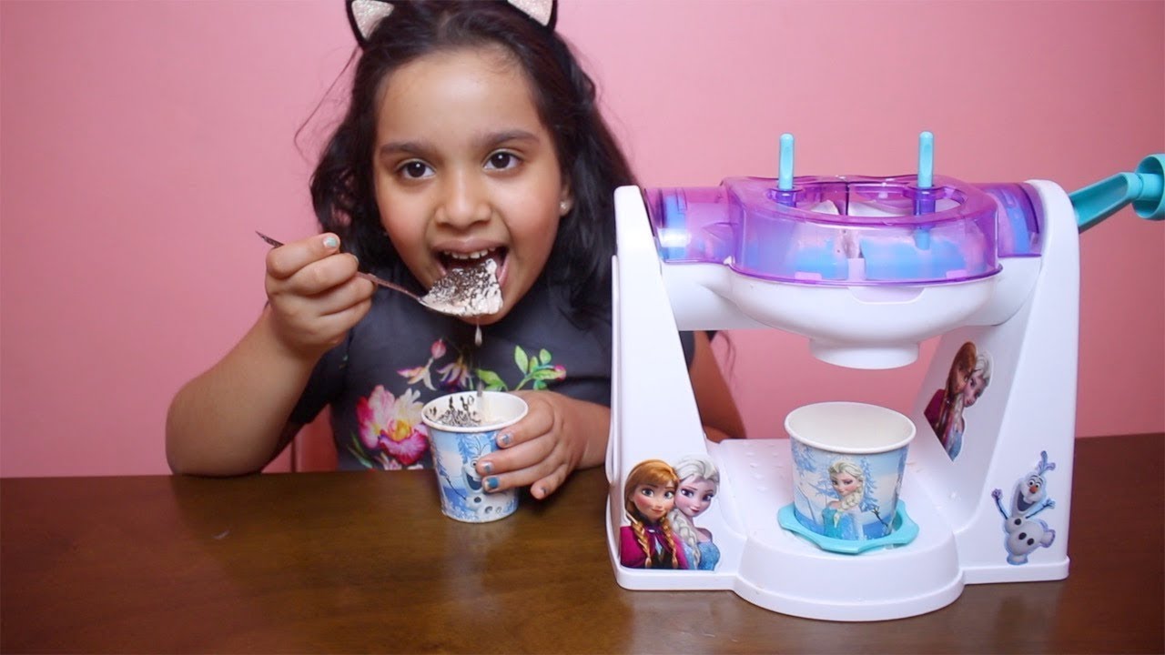 لعبة ماكينة الايس كريم الحقيقية للاطفال العاب الطبخ للبنات real ice cream maker toy game