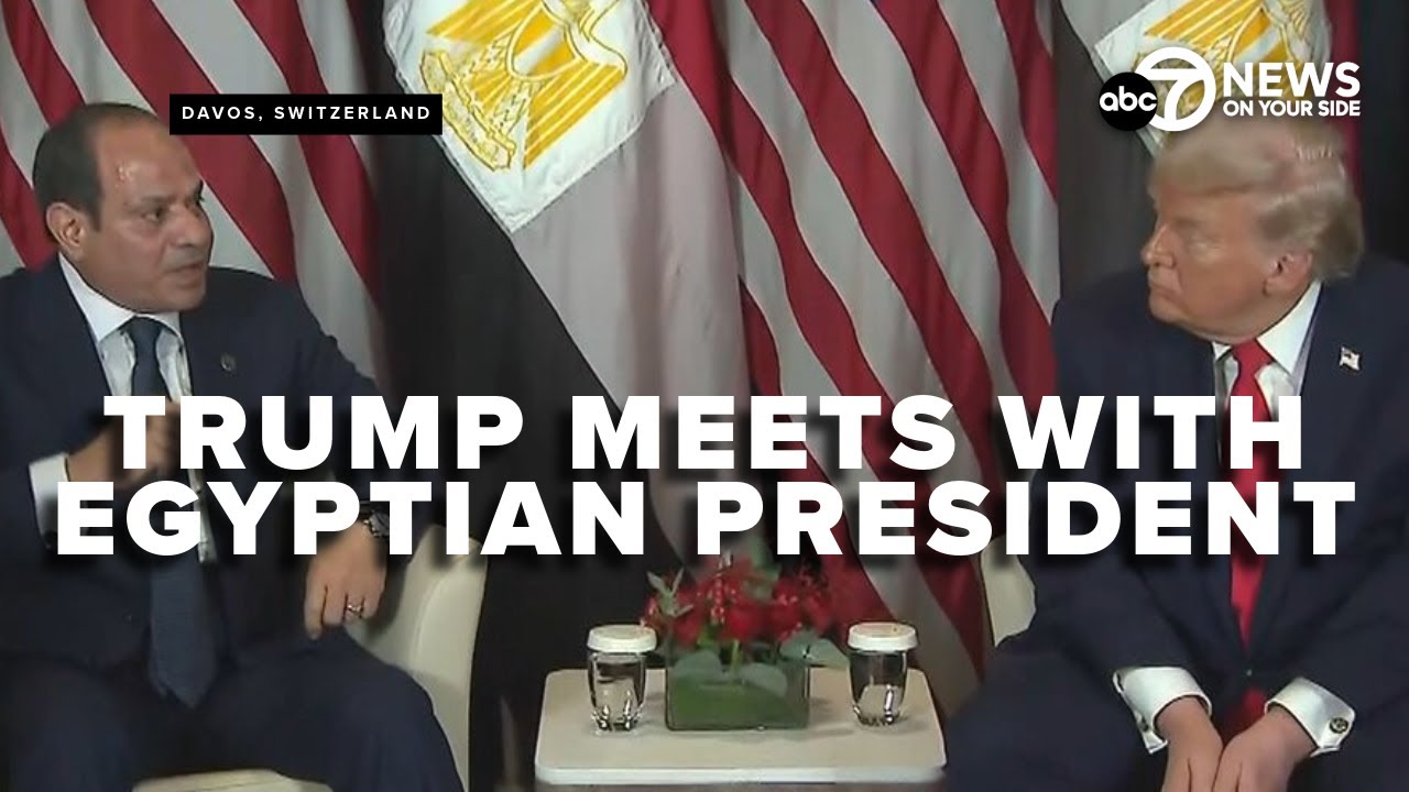 Davos talks: President Donald Trump meets with Egyptian President